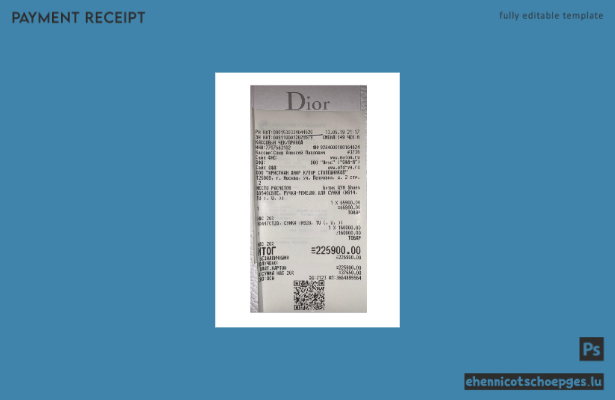 Dior-Zahlungsbeleg – Beispielvorschau